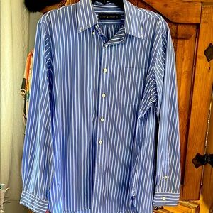 Ralph Lauren Stripped blue shirt worn once